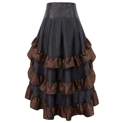Funki Findz | Skirts | Women's Cosplay Steampunk Ruffled Skirt