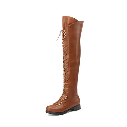Funki Findz | Boots | Women's Leather Fleece Lace Up Boots