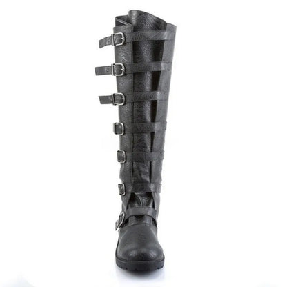 Funki Findz | Boots | Women MidCalf Low Heel Buckle Strap Boot