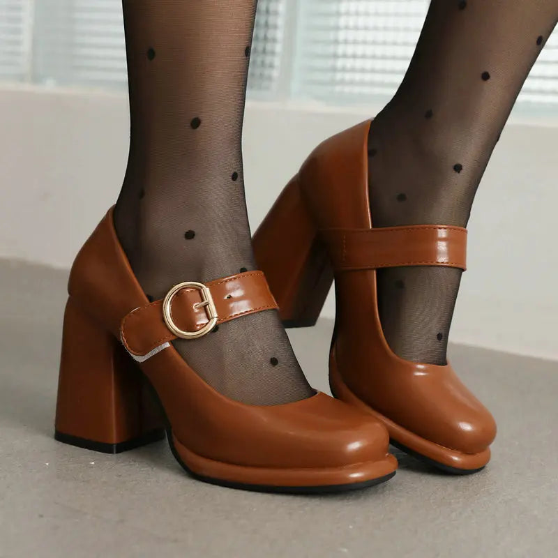 Funki Findz | Shoes | Women's Chunky High Heel Mary Janes