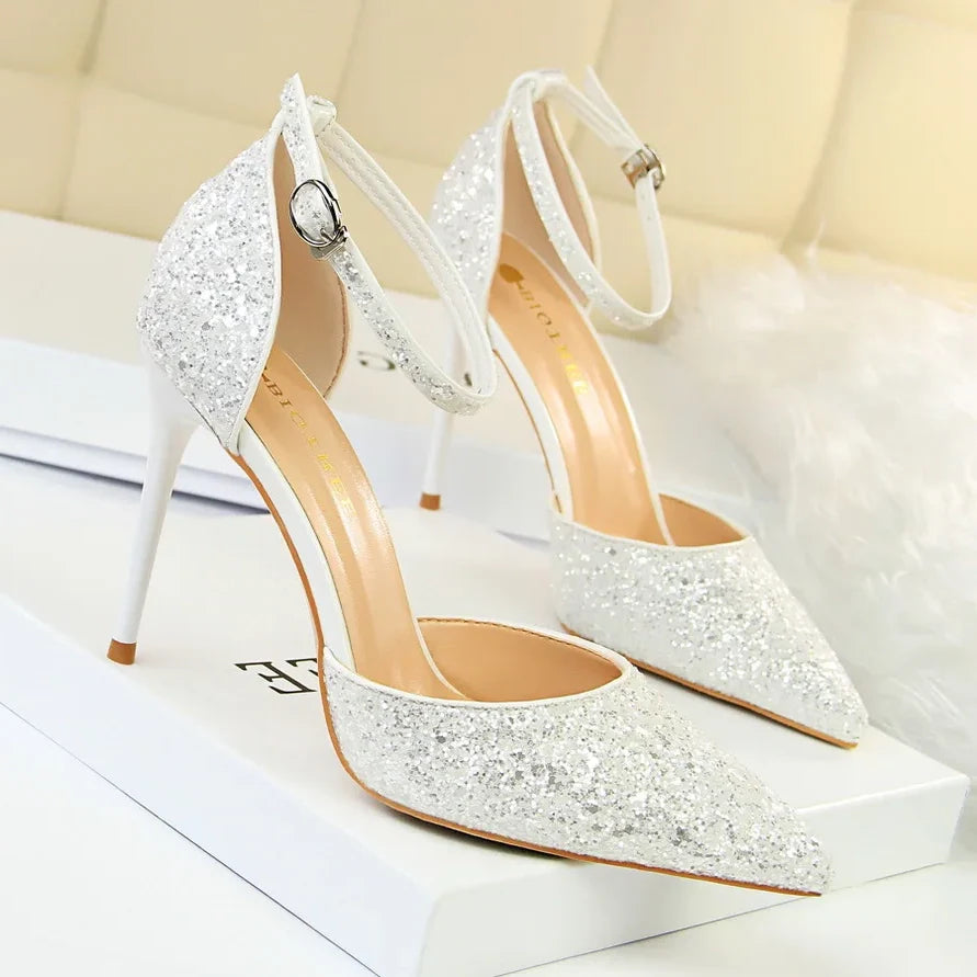 Funki Findz | Shoes | Women's Sparkly Glitter Wedding Sandals