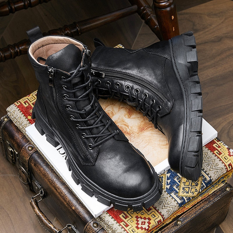 Funki Findz | Boots | Men's Rustic Vintage Leather Ankle Boot