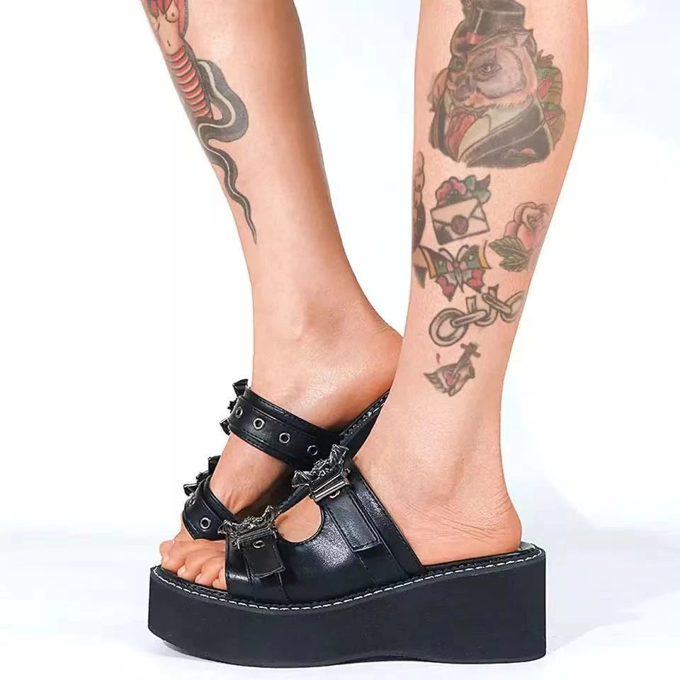 Funki Findz | Shoes | Women's Gothic Platform Wedge Sandals