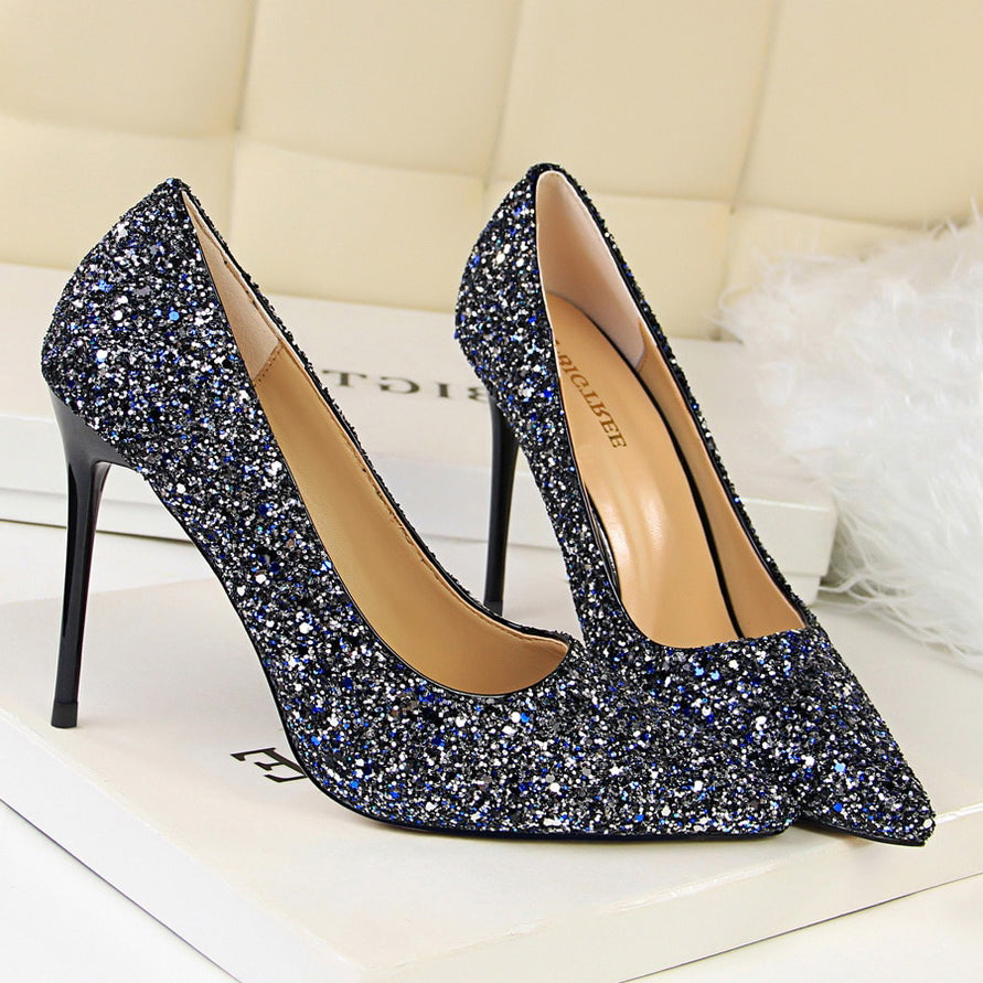 Funki Findz | Shoes | Women's High Heel Glitter Prom Pumps