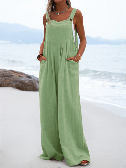 Funki Findz | Pants | Women's Elegant Wide Leg Bib Romper