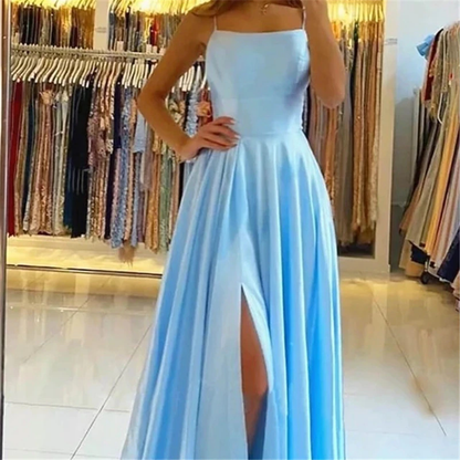 Funki Findz | Dresses | Women's Elegant Long Satin Prom Dress