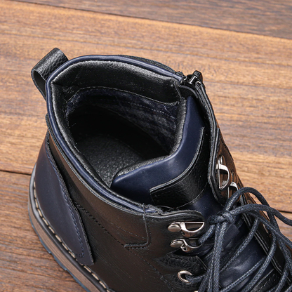 Funki Findz | Boots | Men's Faux Leather Retro Ankle Dress Boot
