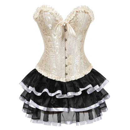 Funki Findz | Dresses | Women's Victorian Corset Dress 2Pcs Set