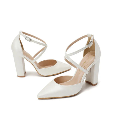Funki Findz | Shoes | Women's Elegant Cross Strap Bridal Shoes