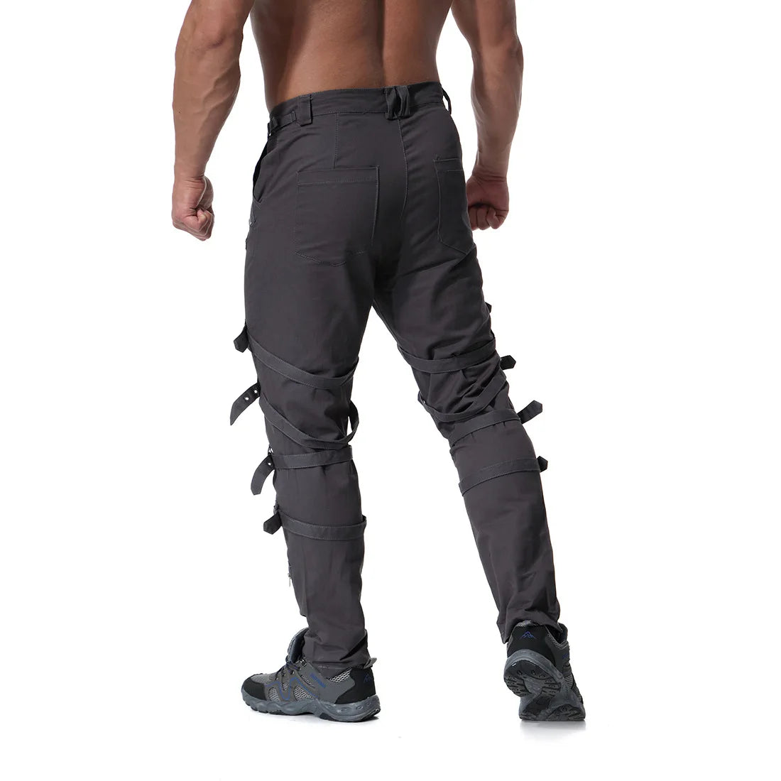 Funki Findz | Pants | Men's Gothic Punk Buckle Strap Zip Pants