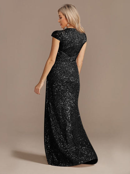Funki Findz | Dresses | Women's Elegant Long Sequin Dress