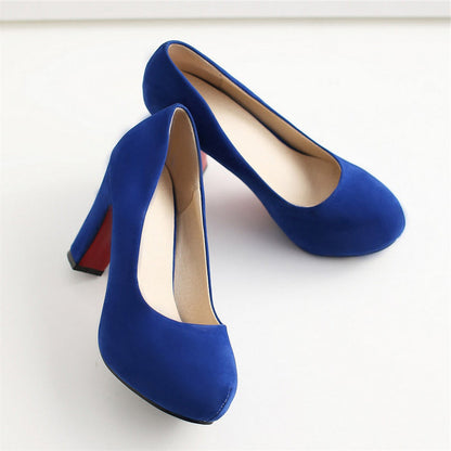 Funki Findz | Shoes | Women's Faux Suede High Chunky Heels