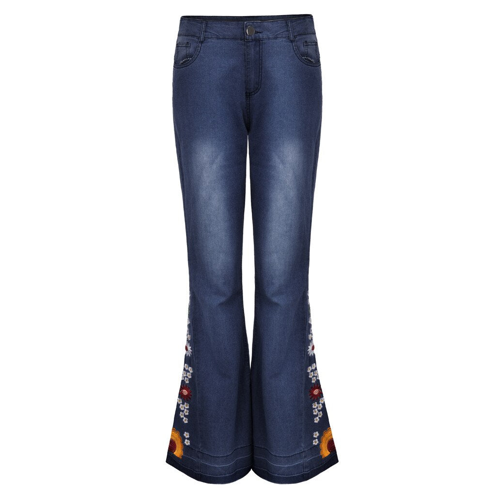 Funki Findz | Pants | Women's Boho Hippy Embroidered Jeans
