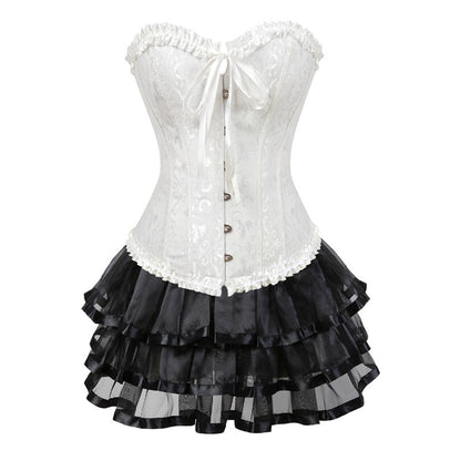 Funki Findz | Dresses | Women's Victorian Corset Dress 2Pcs Set