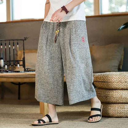 Funki Findz | Pants | Men's Long Japanese Kimono Wide Shorts