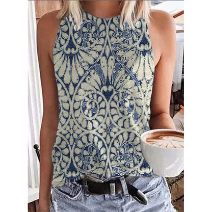 Funki Findz | Shirts | Women's Paisley 3D Print Retro Tank Tops