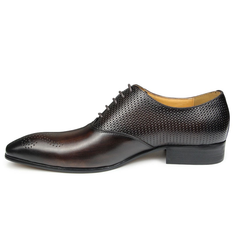 Funki Findz | Shoes | Men's Luxury Leather Brogue Dress Shoe