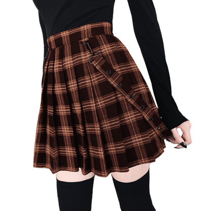 Funki Findz | Skirts | Women's Gothic Suspender Mini Skirt | Plaid