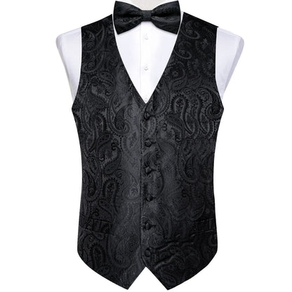 Funki Findz | Vests | Men's Formal 5 Pcs Silk Waistcoat Tie Sets