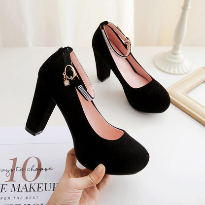Funki Findz | Shoes | Women's Velvet Flock Platform Mary Janes