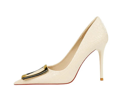 Funki Findz | Shoes | Women's Metal Buckle Pointed Toe Pumps