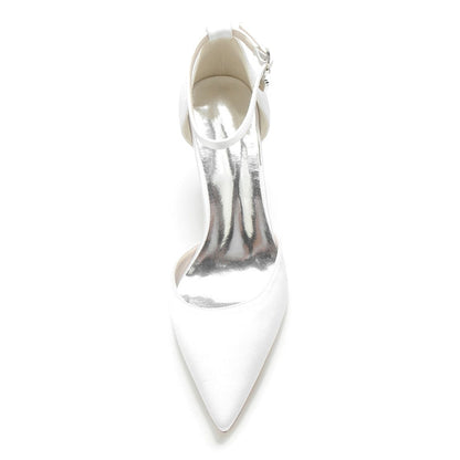 Funki Findz | Shoes | Women's Satin Block Heel Wedding Shoes