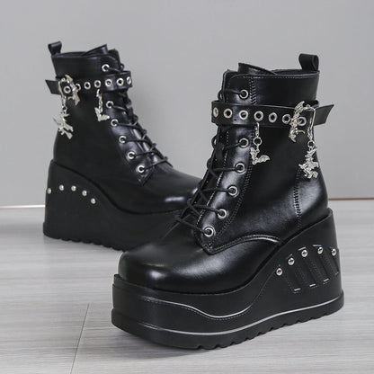 Funki Findz | Boots | Women's Punk Chunky Platform Creepers