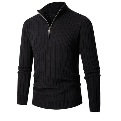 Funki Findz | Sweaters | Men's Mock Neck Vertical Stripe Pullover