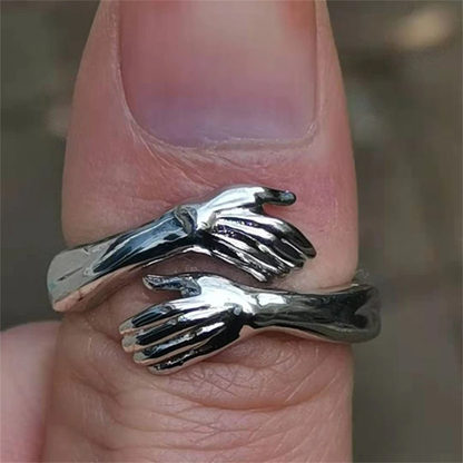 Funki Findz | Rings | Unisex Adjustable Holding Hands Hug Ring