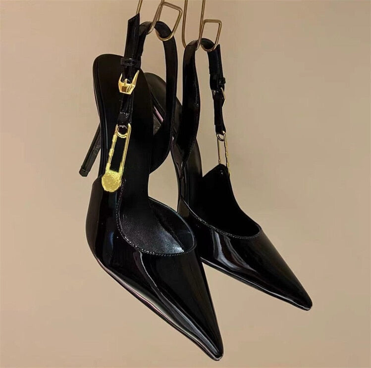Funki Findz | Shoes | Women's Metallic Beaded High Slingbacks