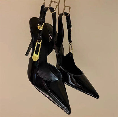 Funki Findz | Shoes | Women's Metallic Beaded High Slingbacks