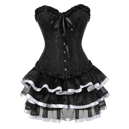 Funki Findz | Dresses | Women's Victorian Corset Dress 2Pcs Set
