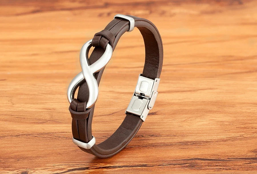 Funki Findz | Bracelets | Unisex Leather Infinity Symbol Bracelets