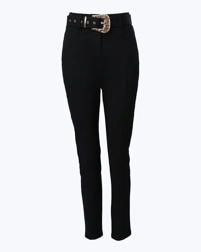 Funki Findz | Pants | Women's High Waist Skinny Pants with Belt