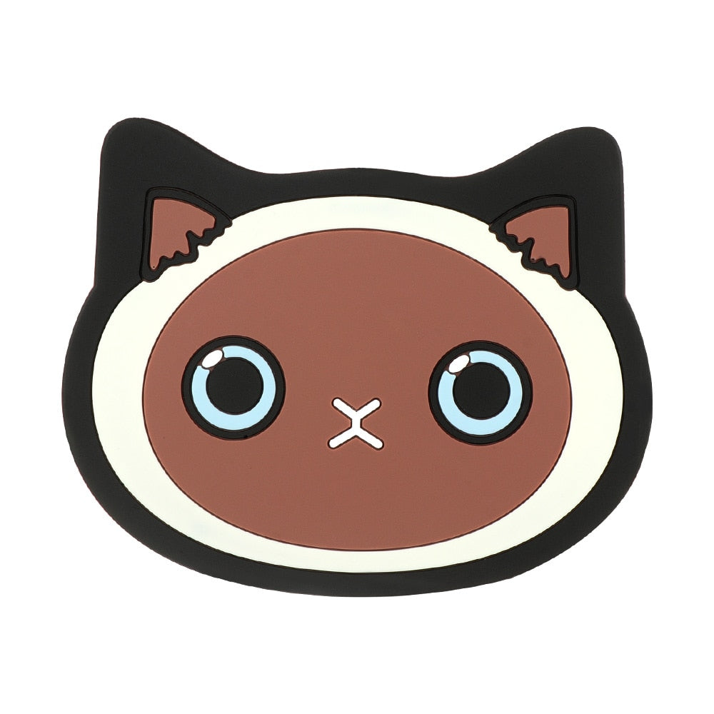 Funki Findz | Coasters | Cute Cartoon Cat Face Cup Mats 6 Pcs