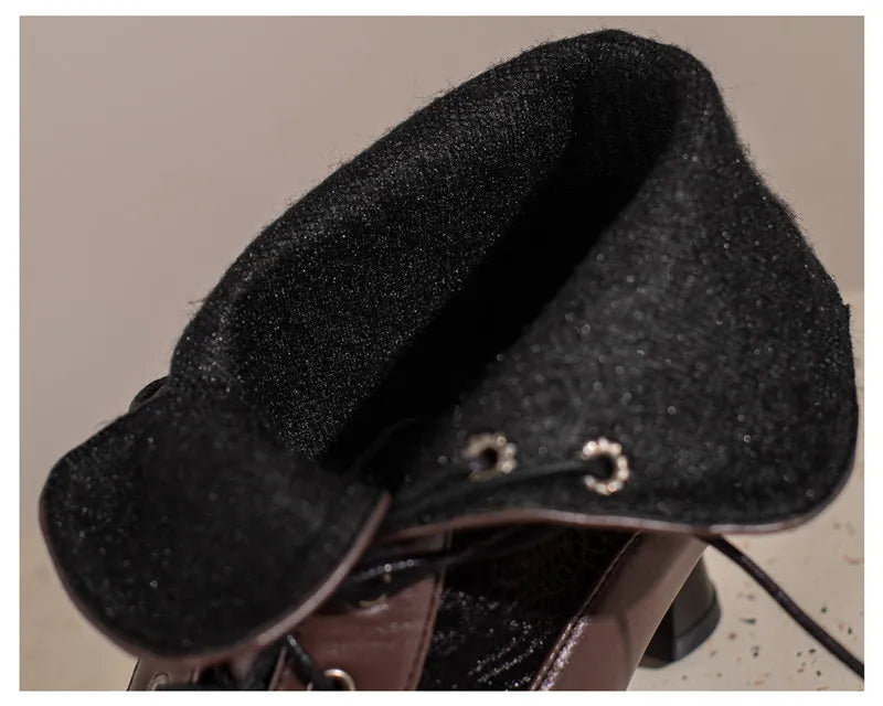 Funki Findz | Boots | Women's Kitten Heel Victorian Granny Boot