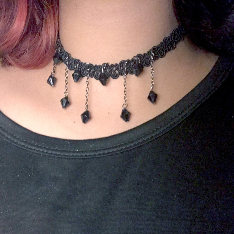 Funki Findz | Necklaces | Women's Black Goth Choker Necklace
