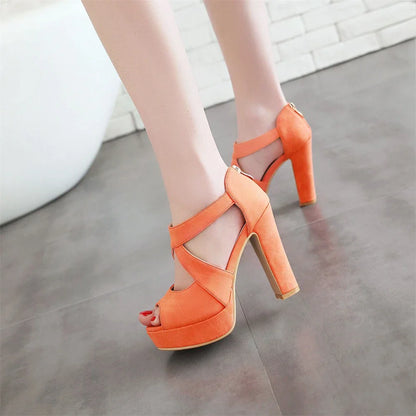 Funki Findz | Shoes | Women's Block Heel High Platform Sandal