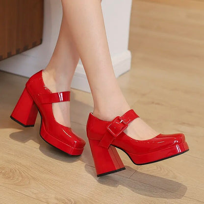 Funki Findz | Shoes | Women's Gothic Mary Jane Patent Heels