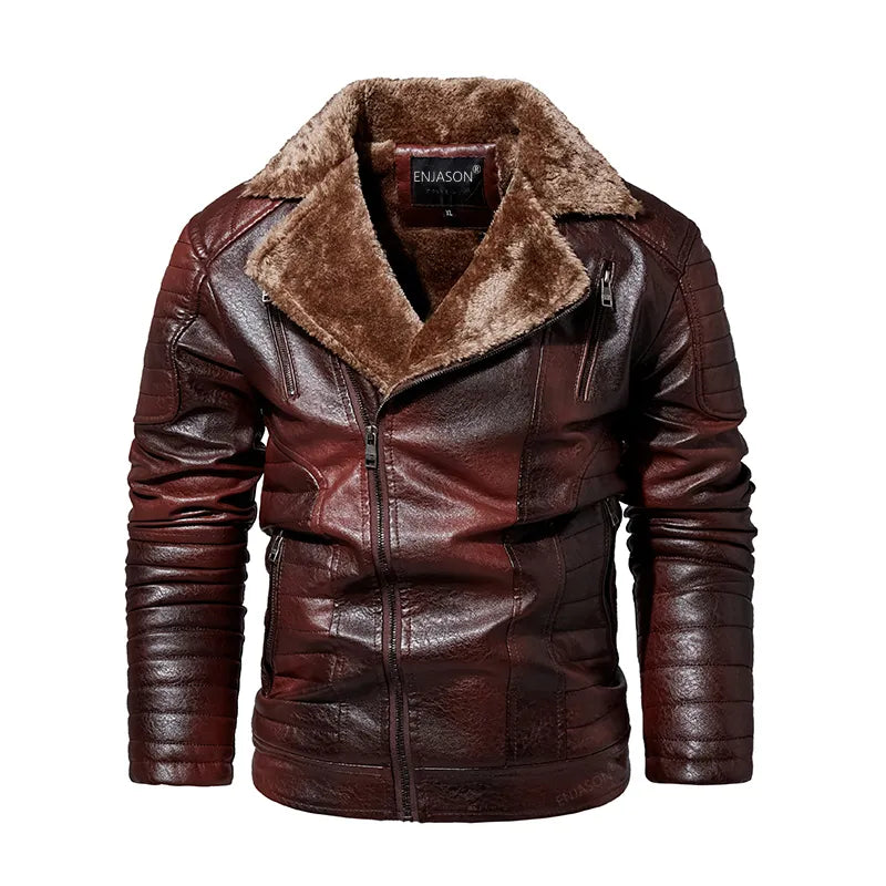 Funki Findz | Jackets | Men's Faux Leather Windbreaker Jacket