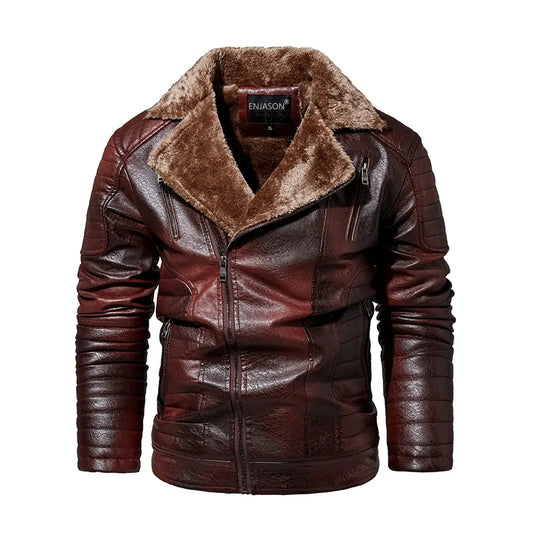 Funki Findz | Jackets | Men's Faux Leather Windbreaker Jacket