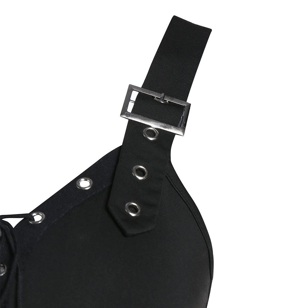 Funki Findz | Dresses | Women's Gothic Lace Up Mini Dress