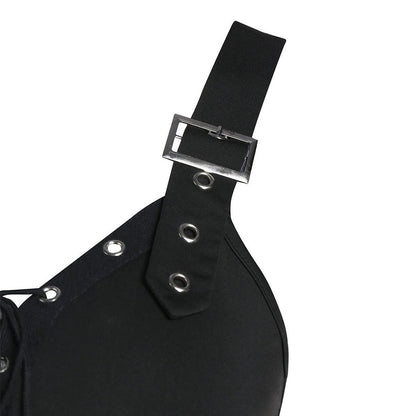 Funki Findz | Dresses | Women's Gothic Lace Up Mini Dress