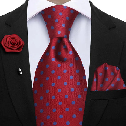 Funki Findz | Neckties | Mens 3Pcs Tie Set | Tie Hanky Corsage