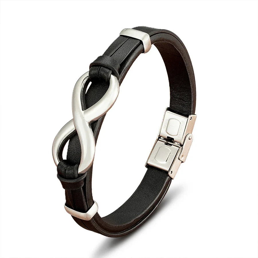 Funki Findz | Bracelets | Unisex Leather Infinity Symbol Bracelets