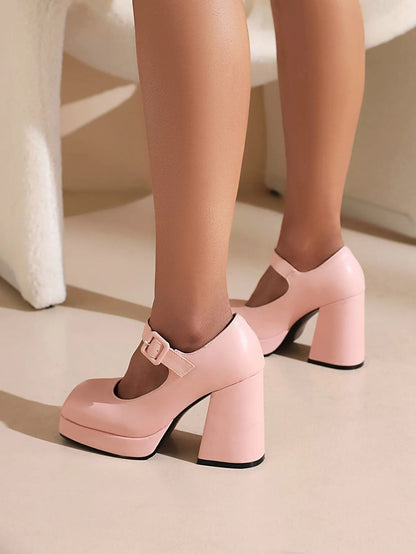 Funki Findz | Shoes | Women's Chunky Heel Platform Mary Janes