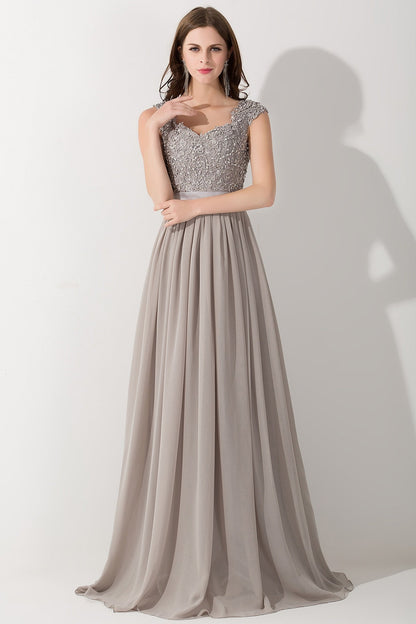Funki Findz | Dresses | Women's Long Chiffon Satin Lace Dress