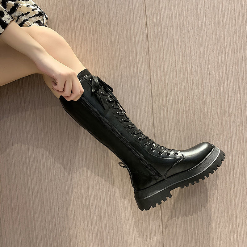 Funki Findz | Boots | Women's Lace Up Chunky Gothic Boots