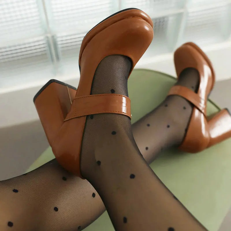 Funki Findz | Shoes | Women's Chunky High Heel Mary Janes