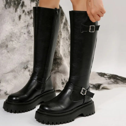 Funki Findz | Boots | Women's Knee High Chelsea Biker Boots